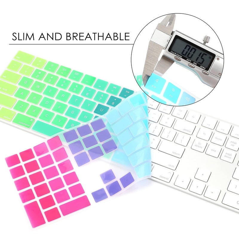 Allinside Rainbow Cover for Apple iMac Magic Wireless Keyboard with Numeric Keypad MQ052LL/A A1843 US Layout - Image 4